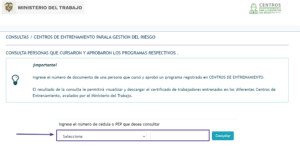 verificar y descargar certificado alturas ministerio de trabajo colombia